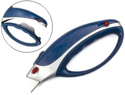 Cuter Q-Connect cuchilla ancha mango de plástico azul/gris